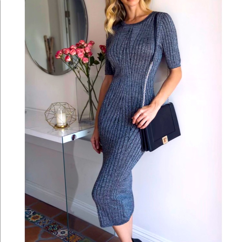 Metallic MIDI dress